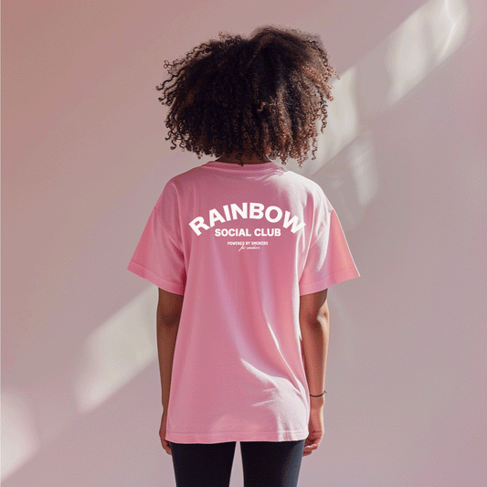 T-Shirt Pink Rainbow Social Club